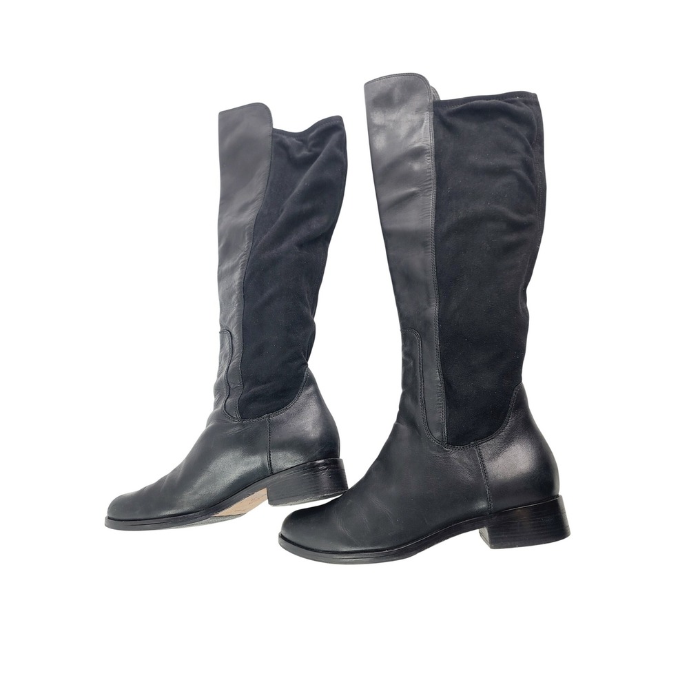 Nike‎ Women's Black Leather and Suede Knee-High Boots, Size 8.5